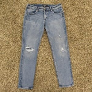 Silver Jeans Women's Boyfriend Denim - Faded Blue